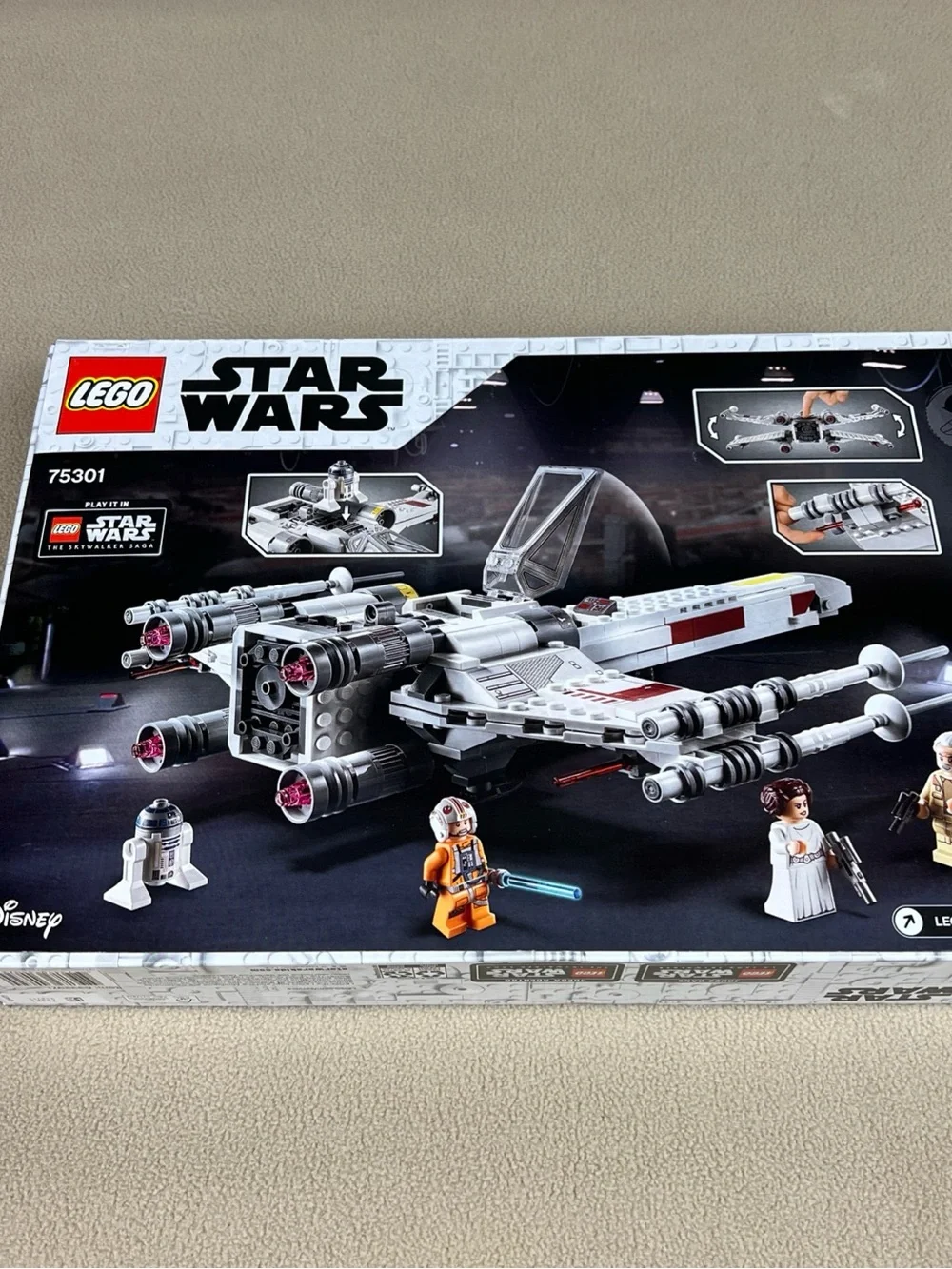 Lego Star Wars Luke Skywalker's X-Wing Fighter, Leia, R2, 474pcs. 75301, RETIRED